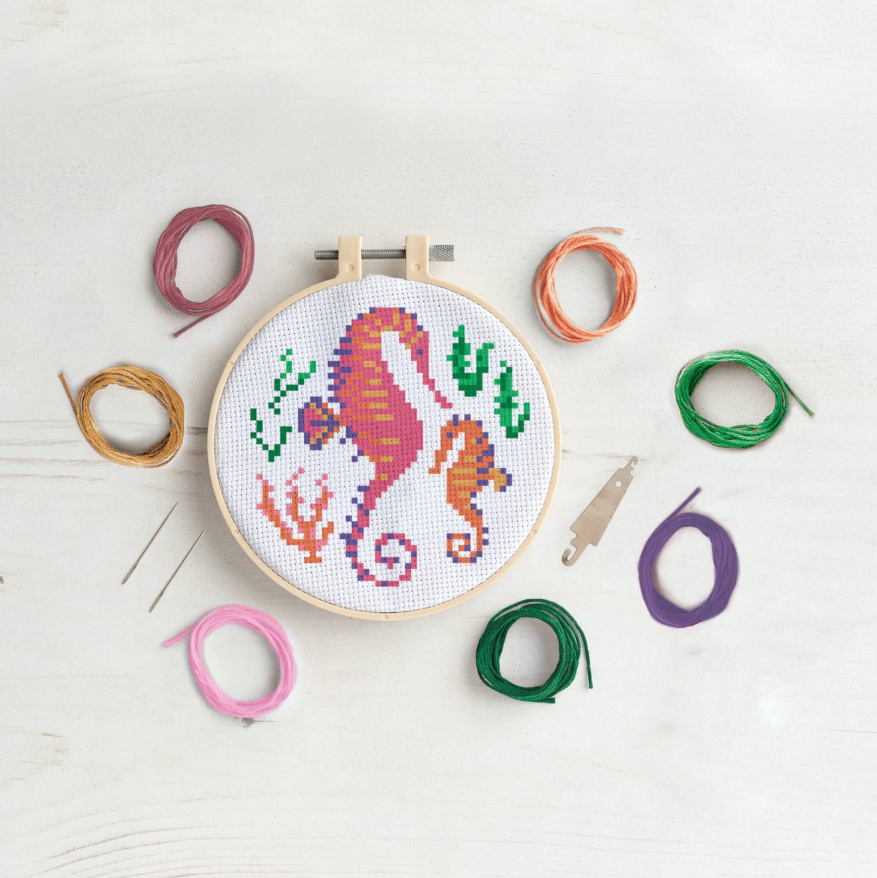 West Design Products UK – wholesale Embroidery/cross-stitch supplies – Simply Make Cross Stitch Kit - Seahorse2