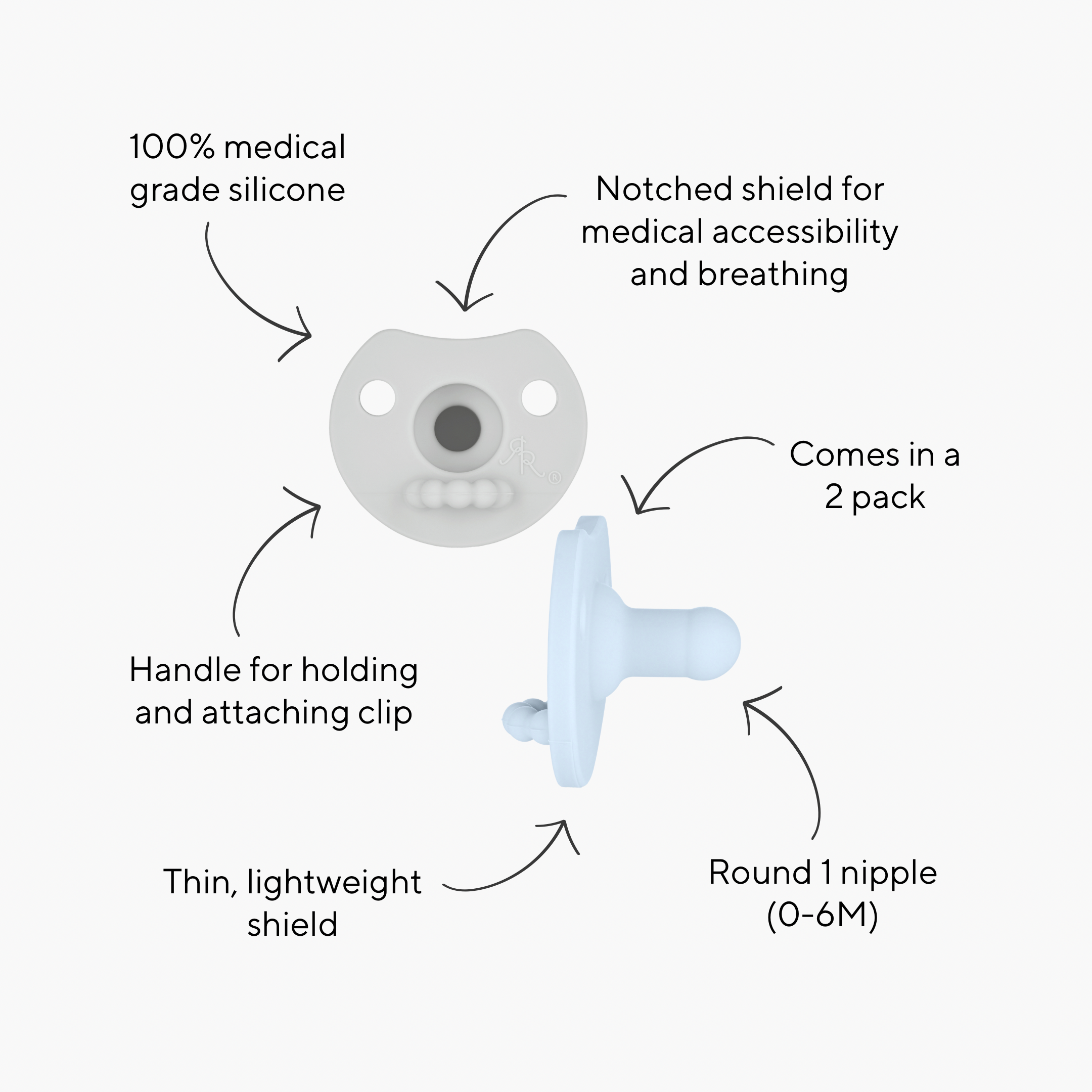 Ryan & Rose - Wholesale Pacifier - Baby - Cutie PAT Light 2PK (0-6m)3