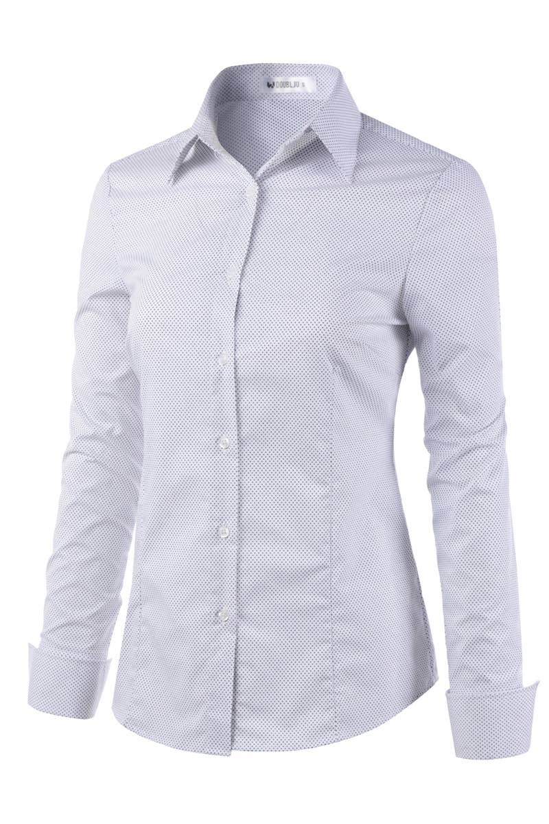 NINEXIS - Vente Chemise à col boutonné – femme - CWTDSL028_Chemises à col boutonné à manches longues18