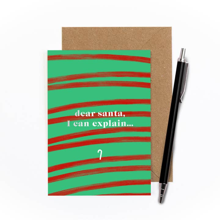 Tarjeta de Navidad con diseño de Papá Noel para venta al por mayor de Amy Illustrates