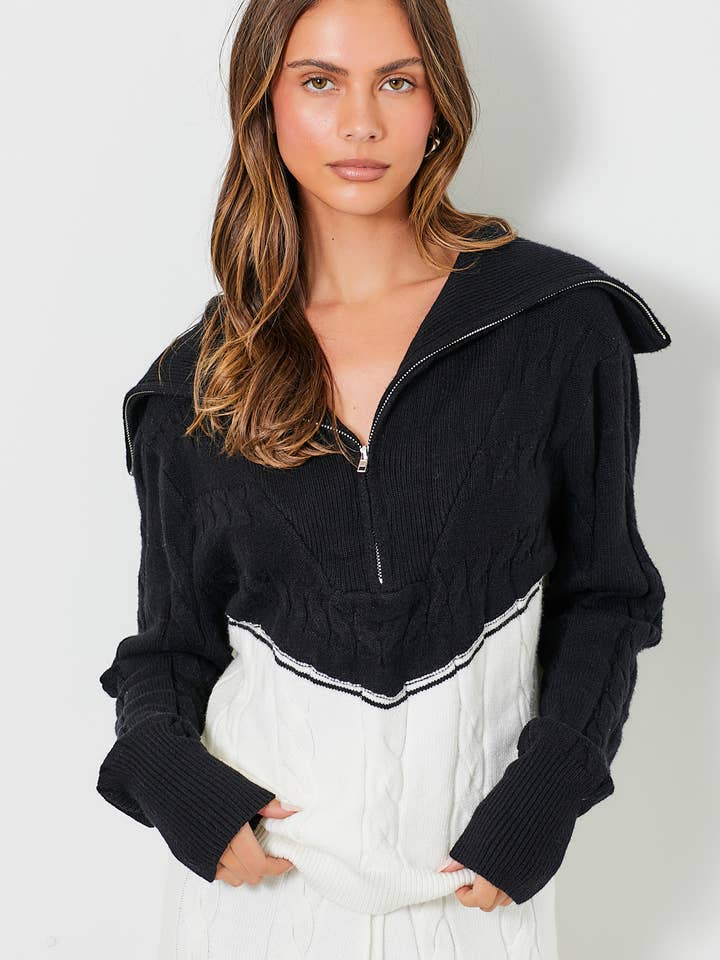 ZOPFMUSTER-PULLOVER - 2 Töne für den Großhandel von Baevely by Wellmade USA