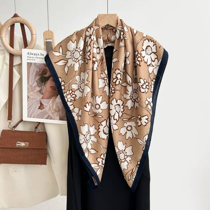 Marayn - Wholesale Scarf – Women's - French Floral Scarf Elegant Soft Warm Winter Style32