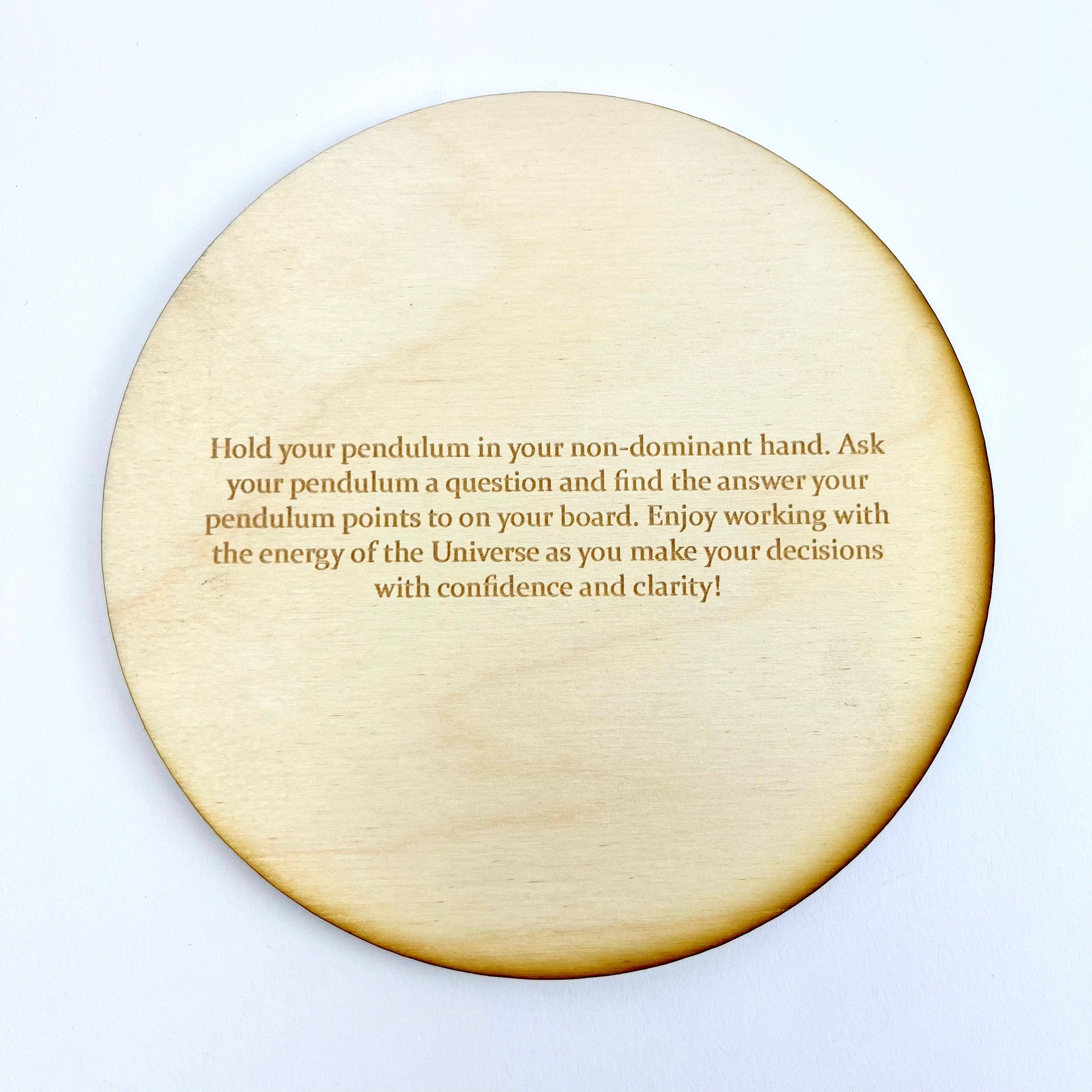 Pelham Grayson Rose - Wholesale Meditation Supplies - Pentagram | Pendulum Board w/ Description4