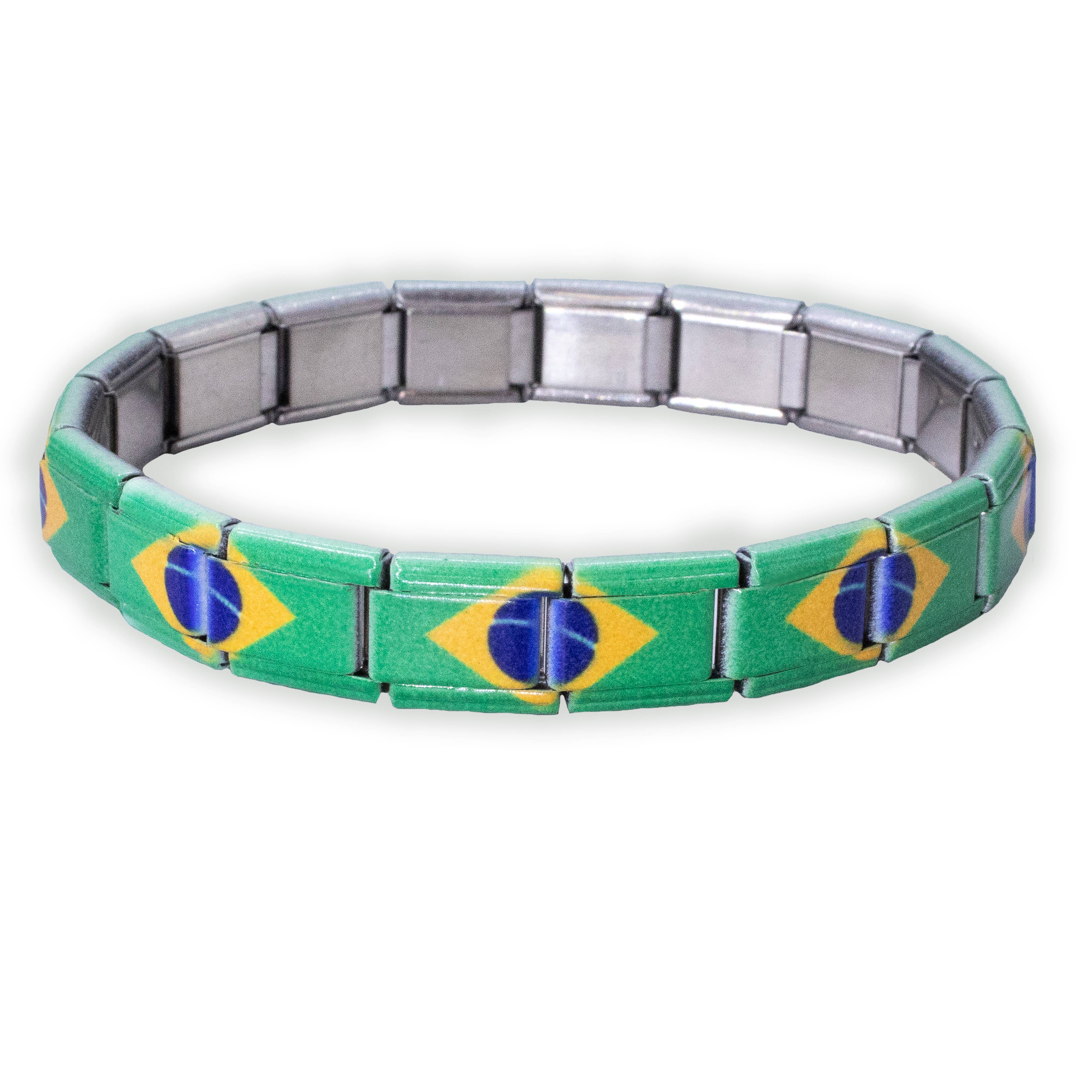 Natalia - Wholesale Charm/Dangle Bracelet - Italian Charm Bracelet Flags - Link Jewelry10