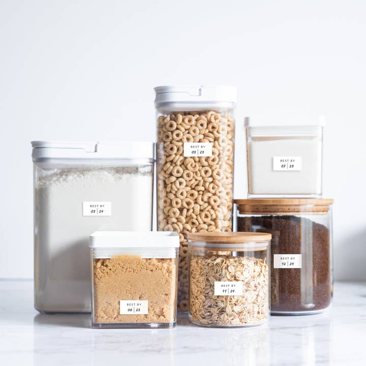 White Expiration Labels for wholesale by Savvy & Sorted