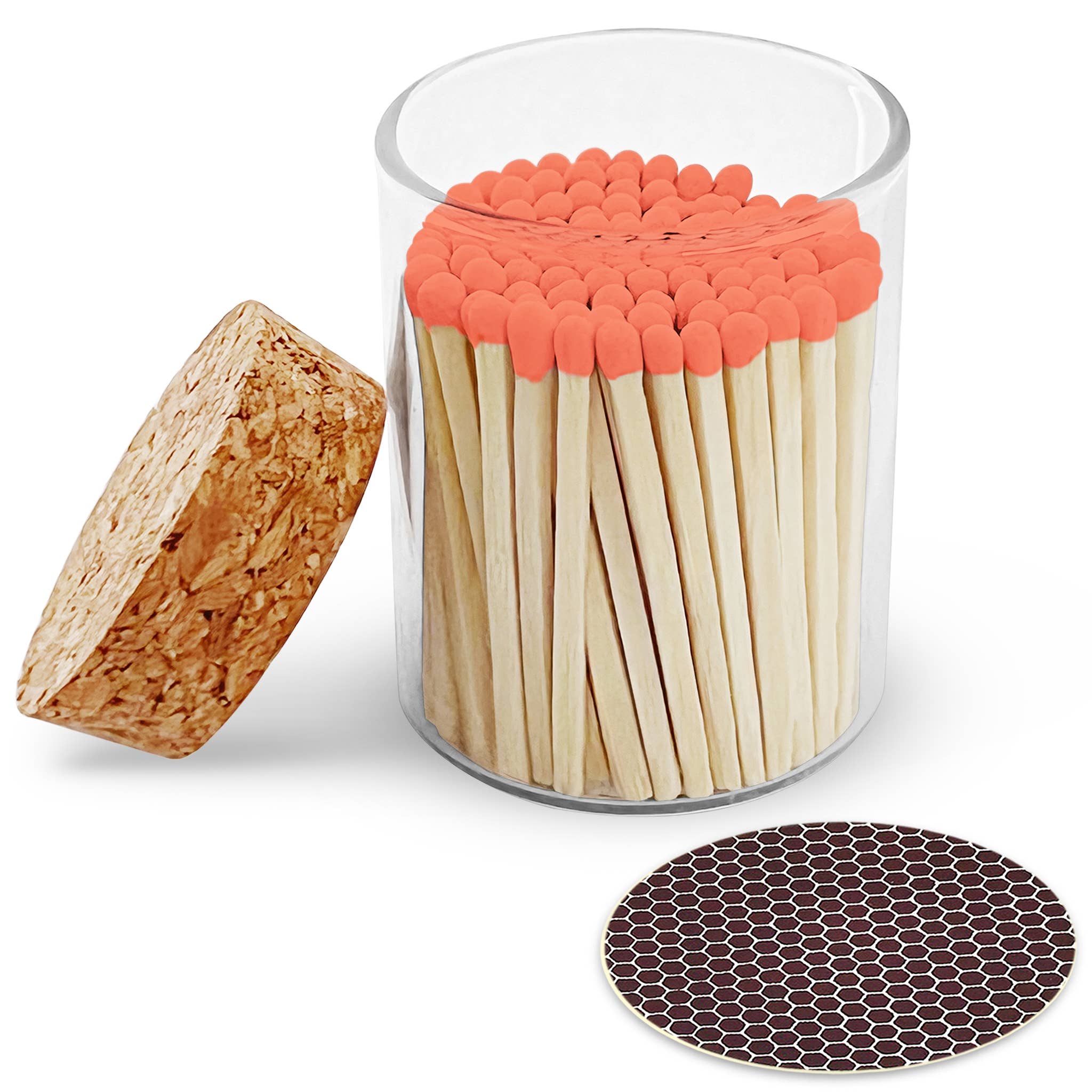 Thankful Greetings – wholesale Matches – 2" Matches in Cork Top Jar - Colors of Your Choice10