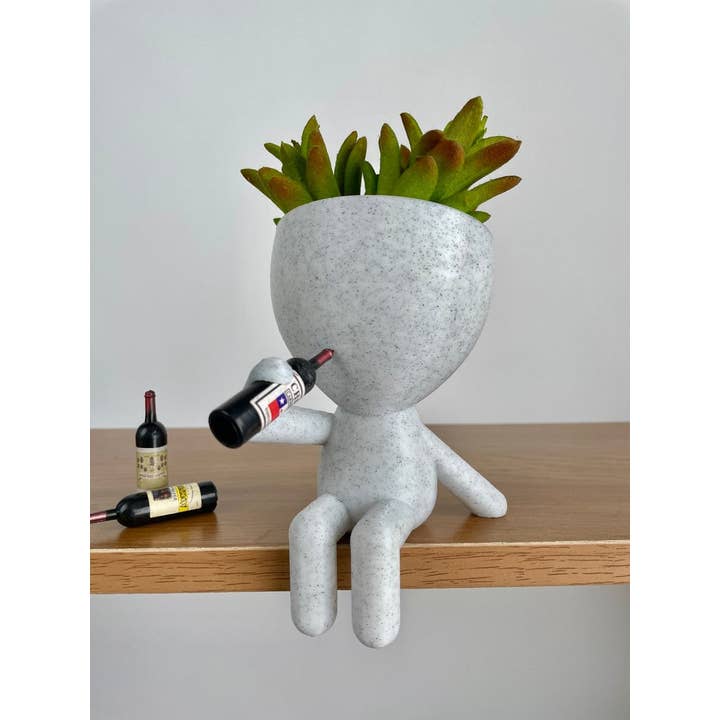 3DCustomPrintsUS - Wholesale Planter Box - Wine O’Clock People Planter