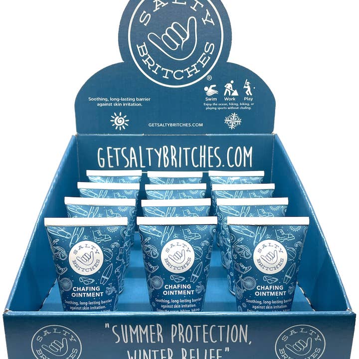 Salty Britches - Wholesale Body Cream/Lotion - Salty Britches Chafing Ointment with 12 Tube Display