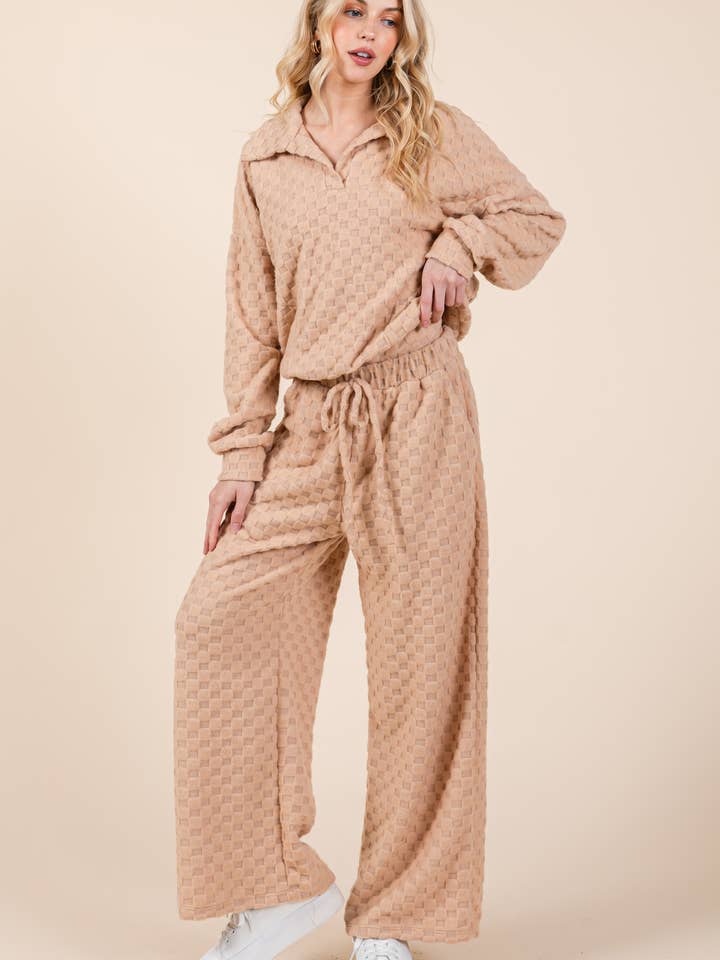 BOMBOM - Vente Pantalon – femme - PANTALON À CARREAUX DUVETEUX PA11056