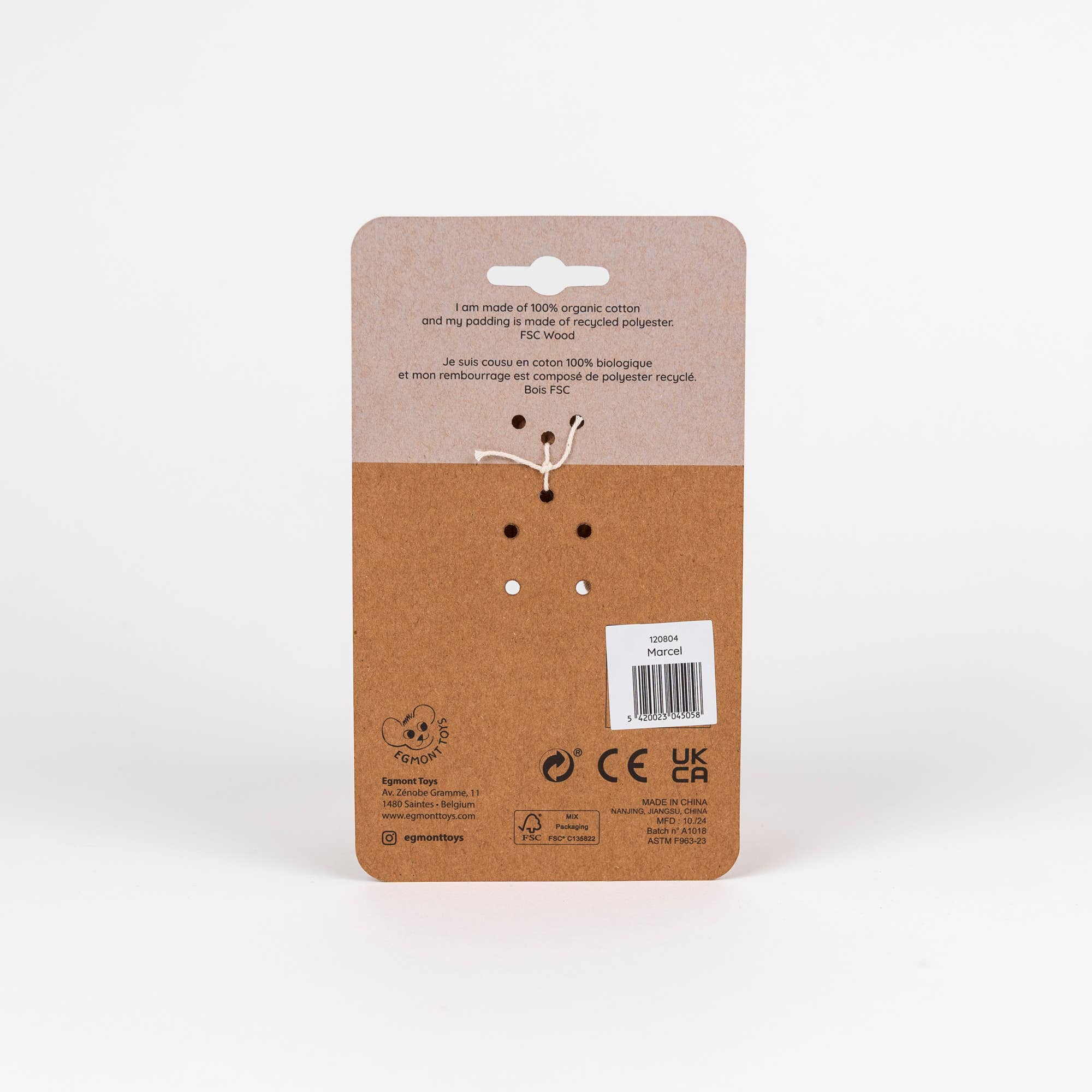 Egmont - Wholesale Handheld Rattle - Baby - Marcel Bear Wood Rattle8