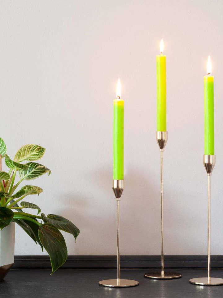 Lime Green 10 inch Dinner Candles x 6 for wholesale by Shearer Candles