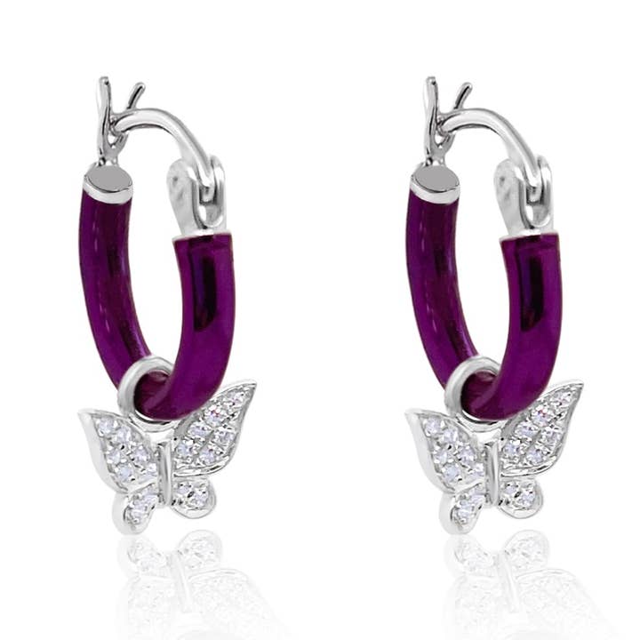 Silver Rhodium Hoops for wholesale by Meira T