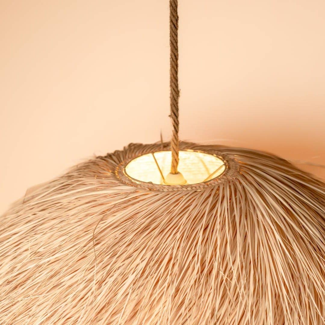 KAYZA – wholesale Chandelier/hanging light – Natural Palm fiber pendant lamp 60 cm - Coco1