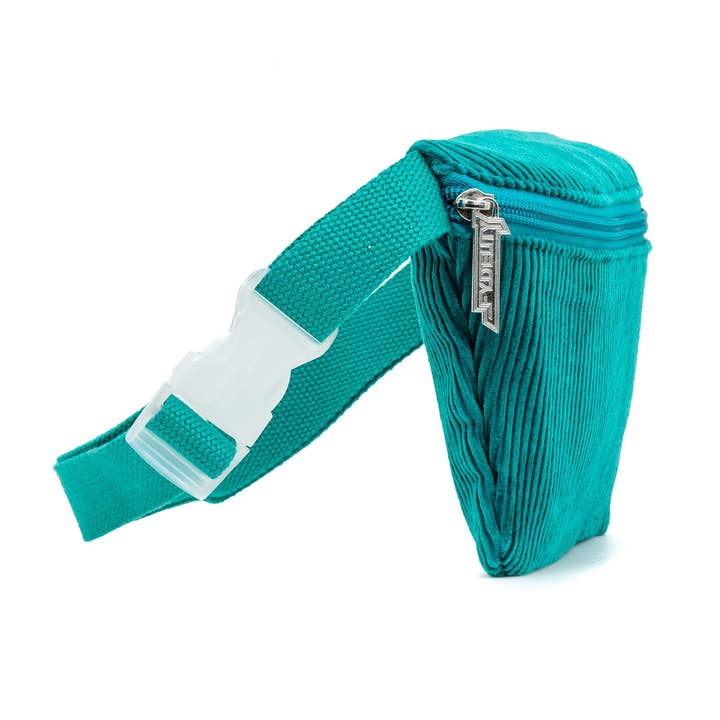 Fydelity - Vente Sac ceinture – femme - 83752 : Sac banane | Ultra-mince | Velours côtelé bleu canard2