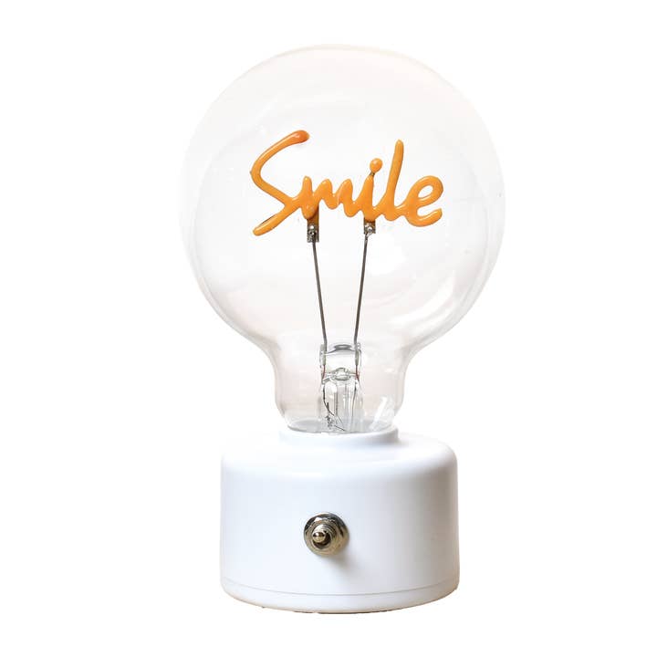 Lili smile LED decoration with batteries D8 H13.2cm for wholesale by Opjet Paris