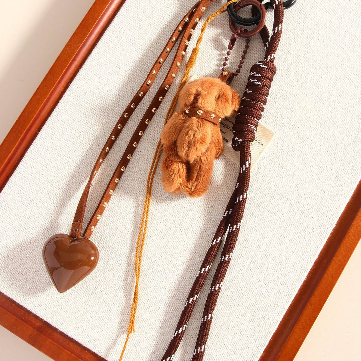 ACCITY - Wholesale Keychain - Women's - Handmade Heart Bow Keychain Bag & Phone Charm_CWMM75491