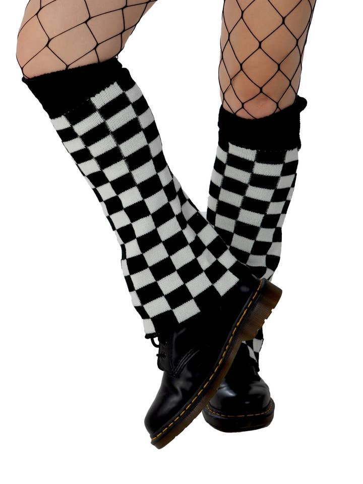 Checkerboard Leg Warmers for wholesale by Pamela Mann