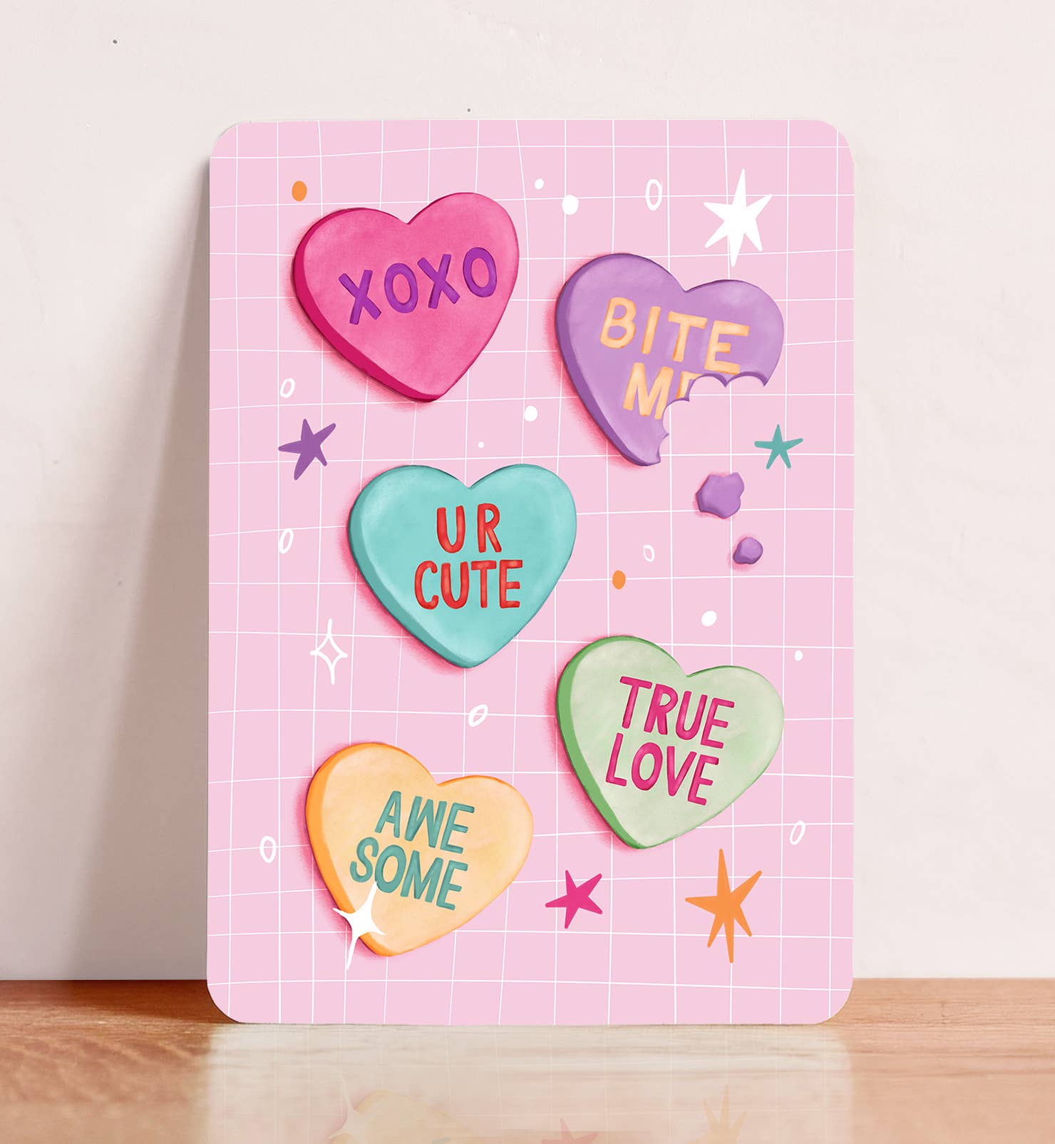 Aniet Illustration - Venta al por mayor Tarjetas de San Valentín - Postal de San Valentín con corazones dulces y amorosos0