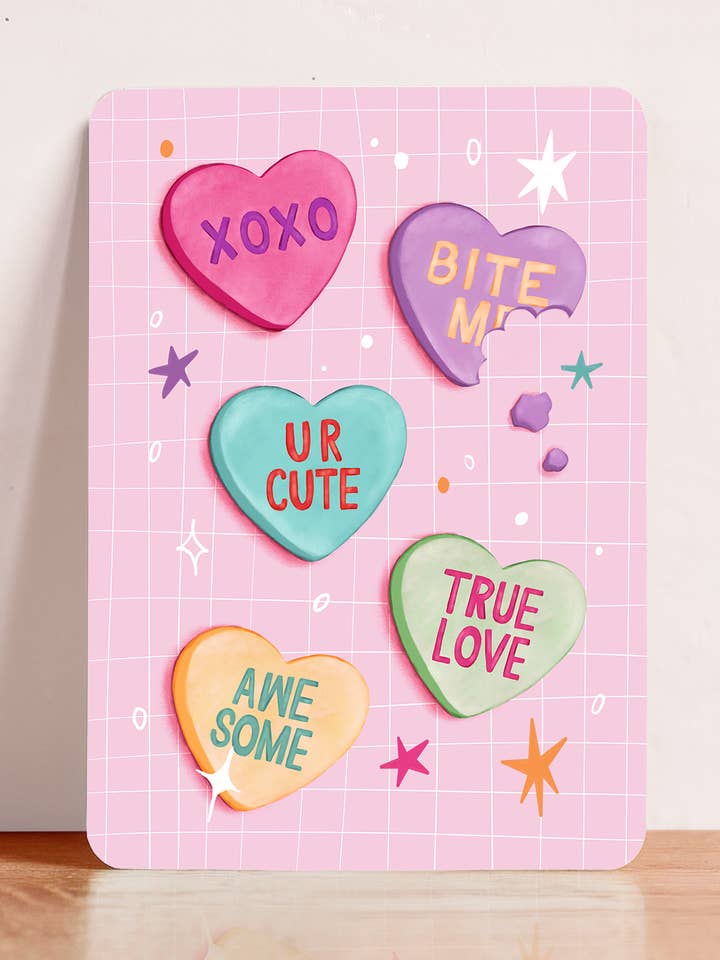 Cartão amor com corações doces para Dia dos Namorados por atacado de Aniet Illustration