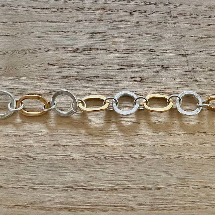 Nellie Pratt Artisan Jewelry - Wholesale Link & Chain Bracelet - Mani on Central mixed metal bracelet4