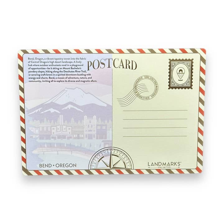 Landmarks Unlimited - Wholesale Postcard - Bend - Oregon - Postcard - Textured Foil