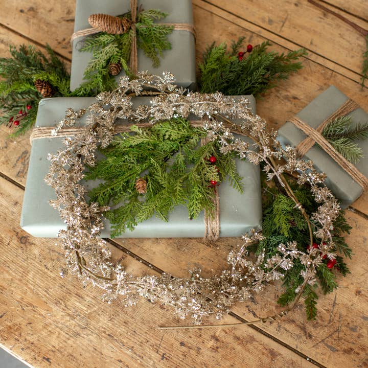 Ragon House - Wholesale Artificial Plant - 60" DRAPING CHAMPAGNE GLITTER BUDS