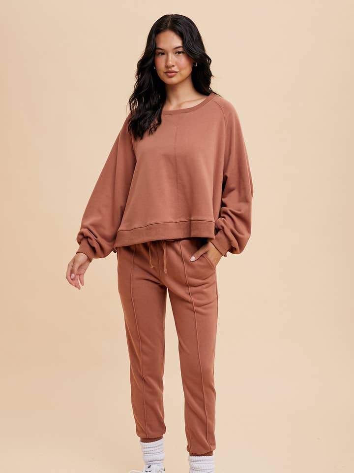 GARMENT WASHED PIPED JOGGERS for wholesale by In Loom