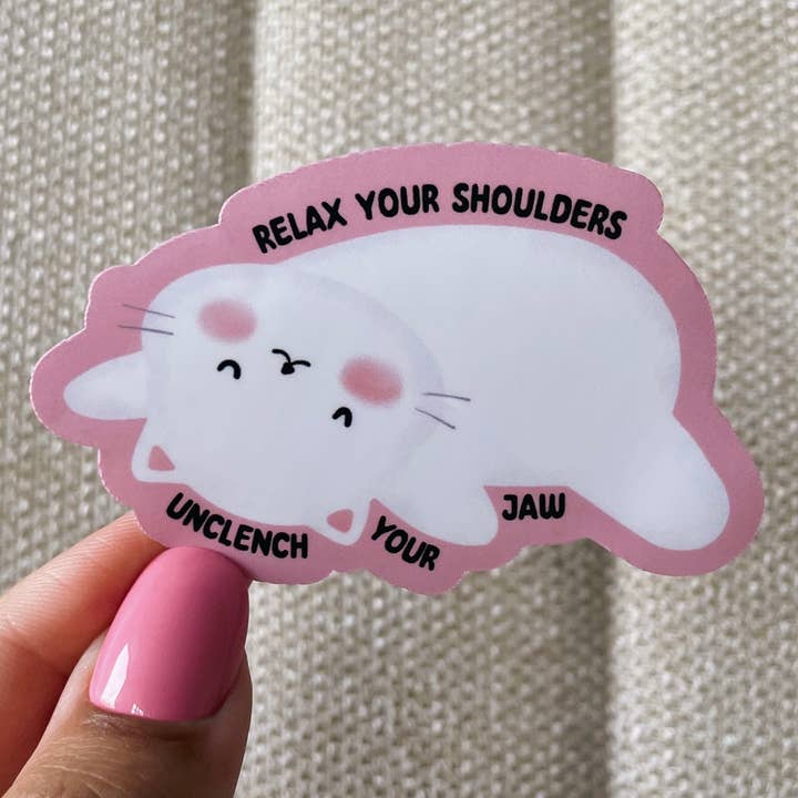 Pegatina Relaja tus hombros para venta al por mayor de Kaela Milan Design Co