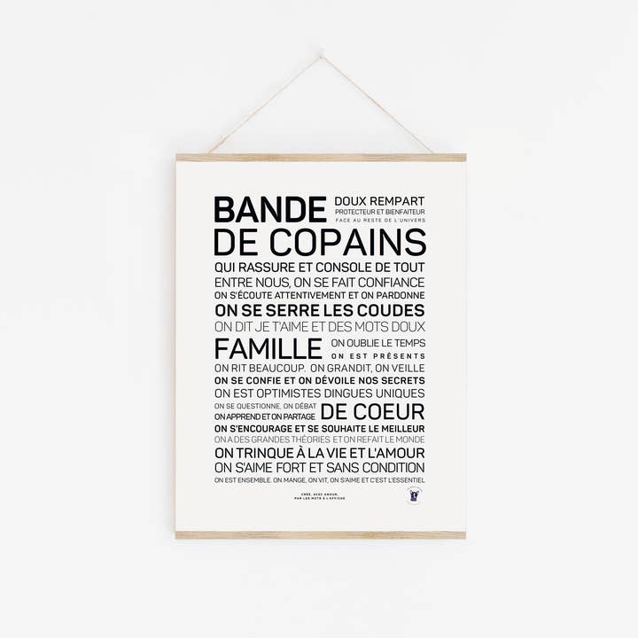 Póster Bande de Compains para venta al por mayor de LES MOTS A L'AFFICHE