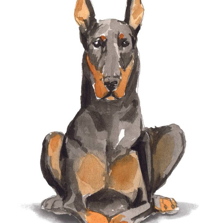 Doberman Note Cards for wholesale by Bourbon & Bacon