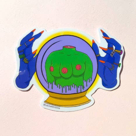 Crystal Ball Adult Die Cut Vinyl Sticker for wholesale by Vivrant Vixen