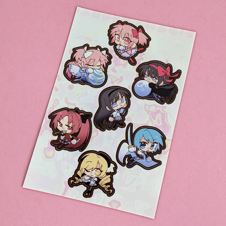 Madoka Magica Sticker Sheet for wholesale by Minomino