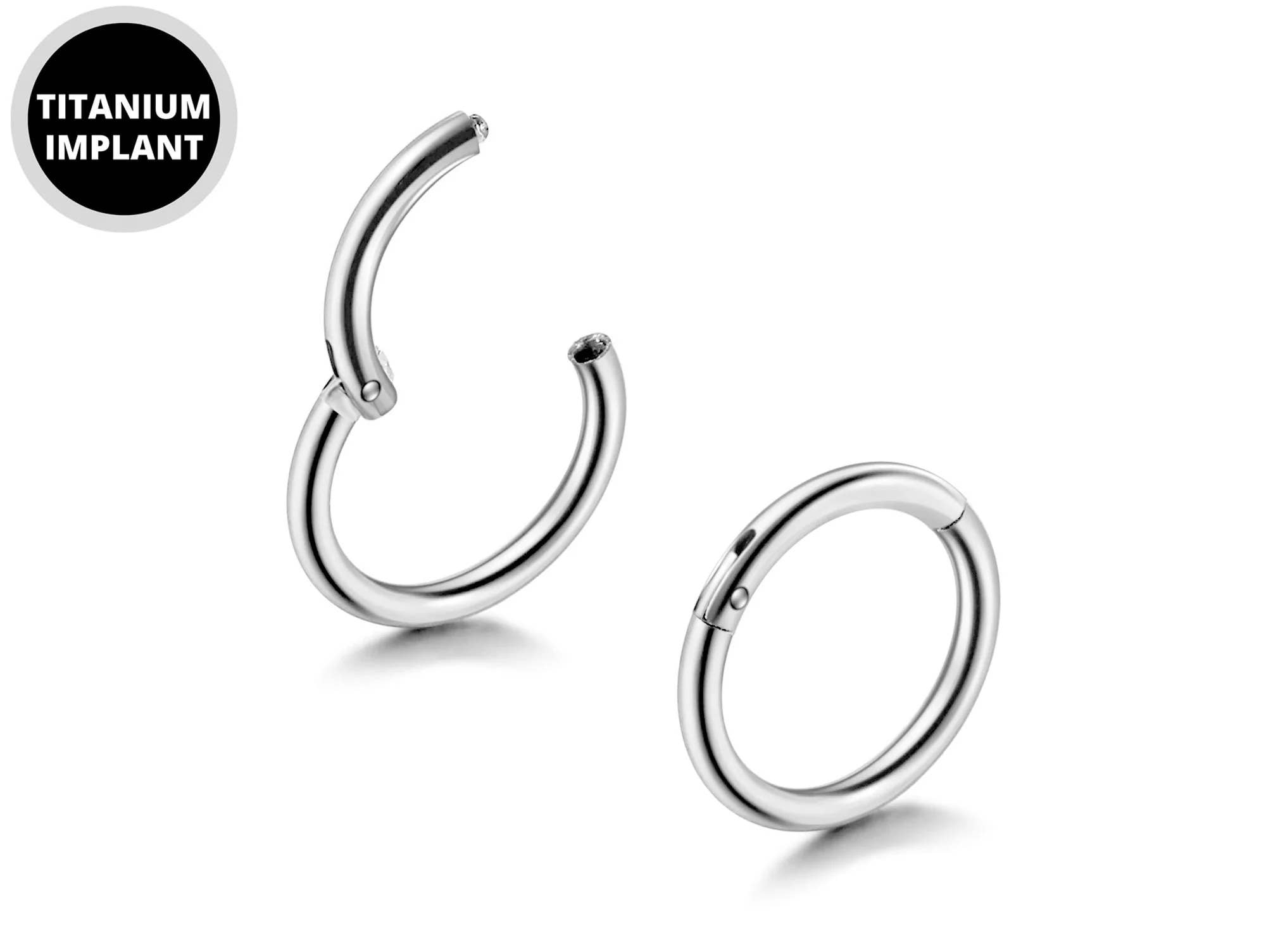 Bodytrend - Wholesale Nose Ring - TITANIUM - SEGMENT HINGED RINGS , CLICKER RING
