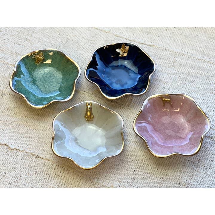 Ten Twenty Six Designs - Wholesale Jewelry Dish - Lotus Flower Ceramic Dish