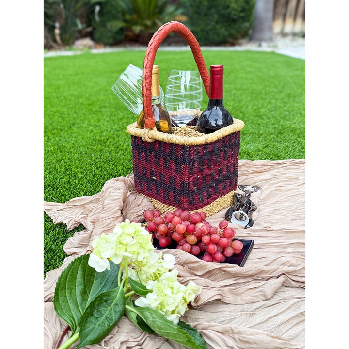 Ti-a Woven Goods - Wholesale Beer/Wine Caddy - Rustic Wine Caddy1