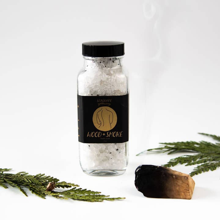 WOOD + SMOKE BATH SOAK for wholesale by Seagrape Apothecary