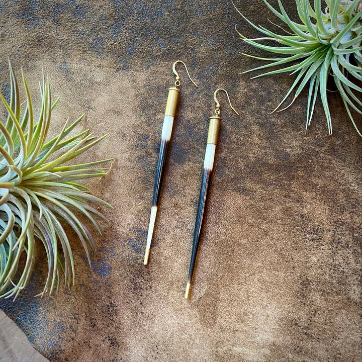 Porcupine Quill in Bullet Earrings, Shell Casings, Quills for wholesale by ASTALI