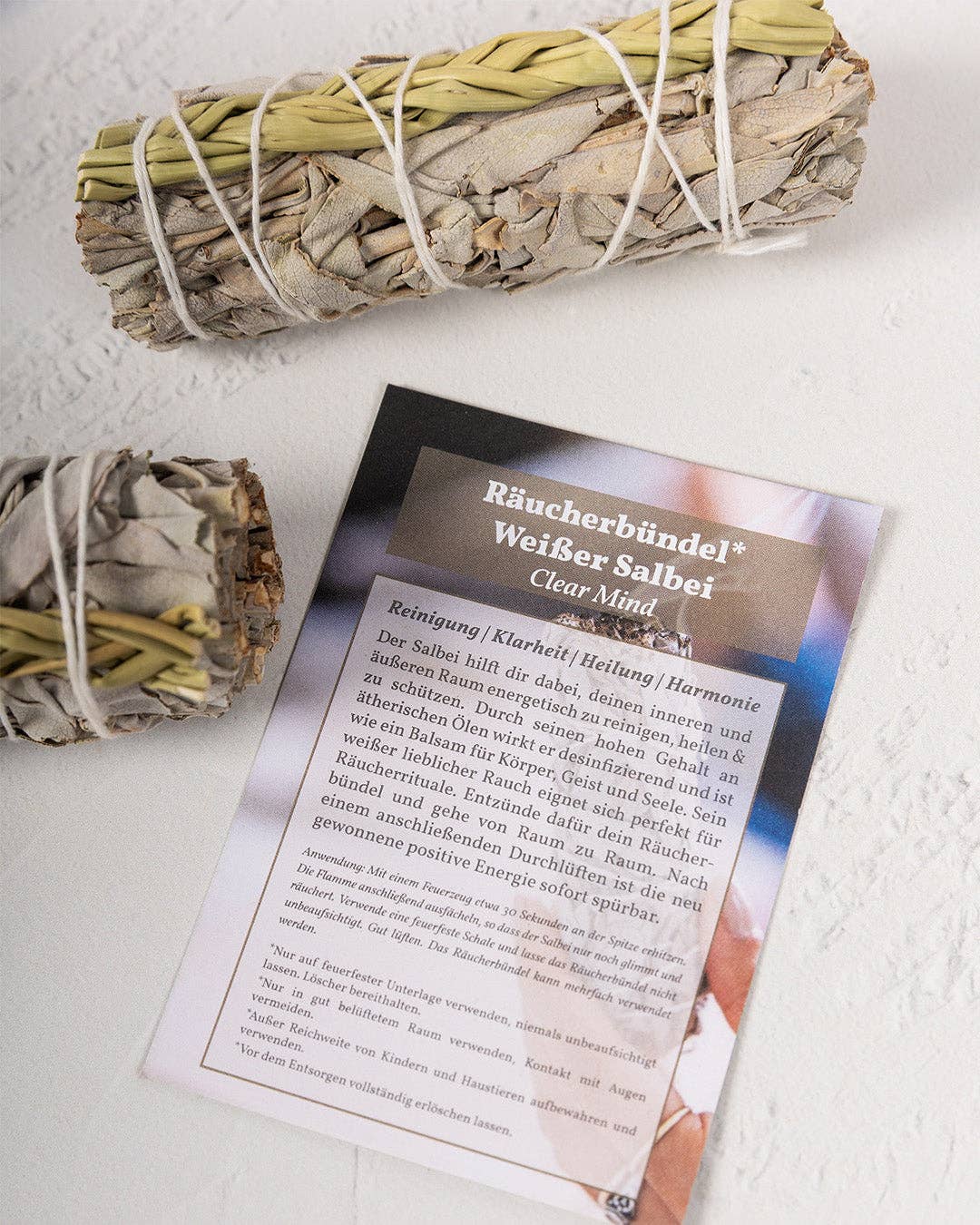 Oh Shanti - Vente Bâton de sauge - Fagot de fumigation Sauge blanche & Herbe douce1