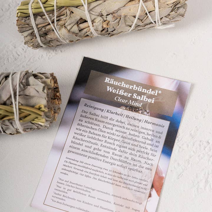 Oh Shanti - Vente Bâton de sauge - Fagot de fumigation Sauge blanche & Herbe douce1