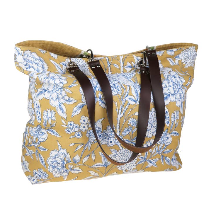 Supplement D'Am - Wholesale Tote Bag - Women's - Heritage reversible cotton bag with bird pattern