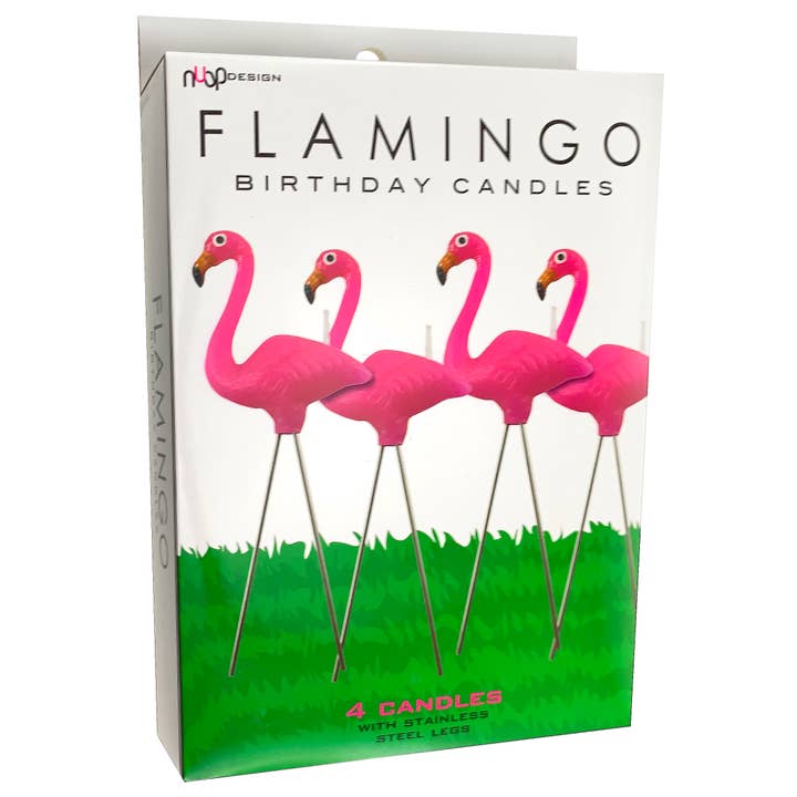 Streamline - Wholesale Cake Candle - Flamingo Candles - 4 Piece Set
