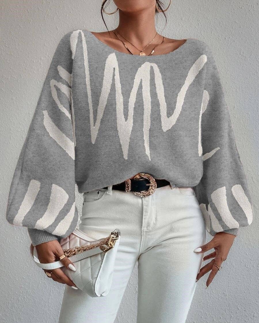 HIDDENBRAND - Wholesale Knit Sweater - Women's - Balloon Sleeve Design Sweater12