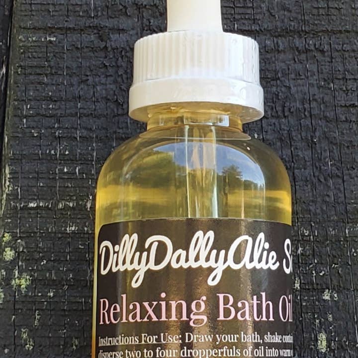 Relaxing Bath Oil for wholesale by DillyDallyAlie Soap Co