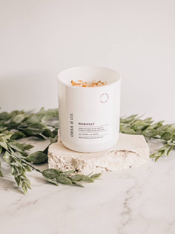 Manifest Candle for wholesale by Orsa & co