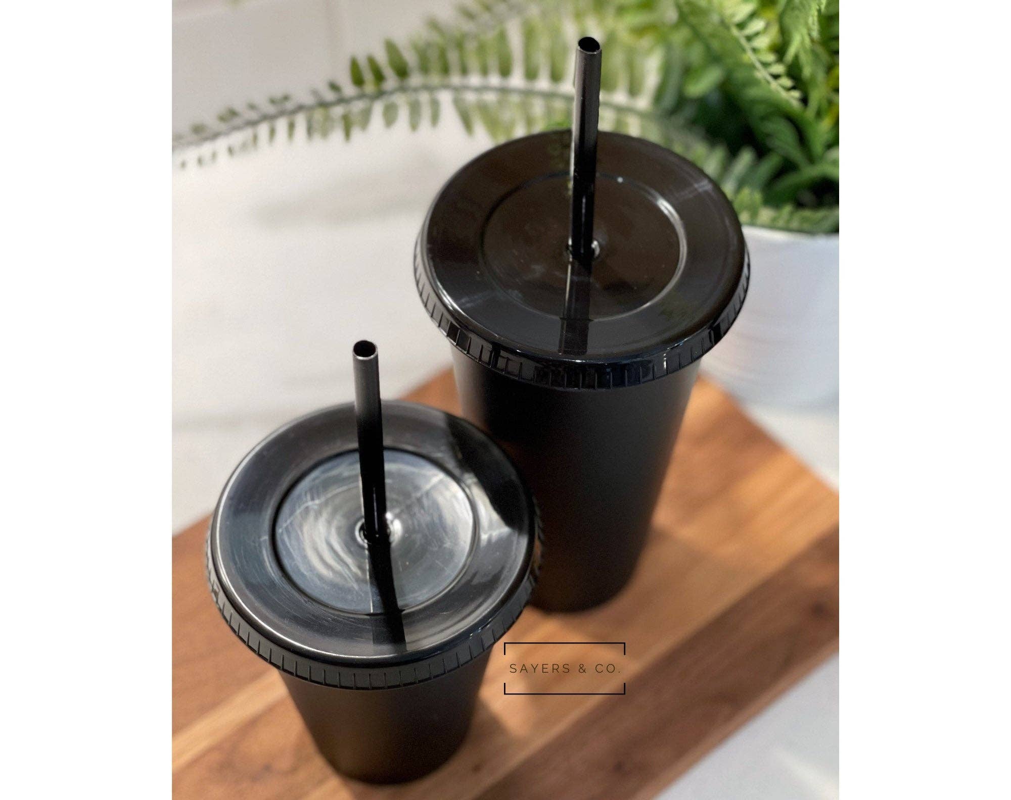 Sayers & Co. - Wholesale Drinking Glass/Cup - Matte Black Blank Cold Cup, wholesale, vinyl epoxy glitter sticker4