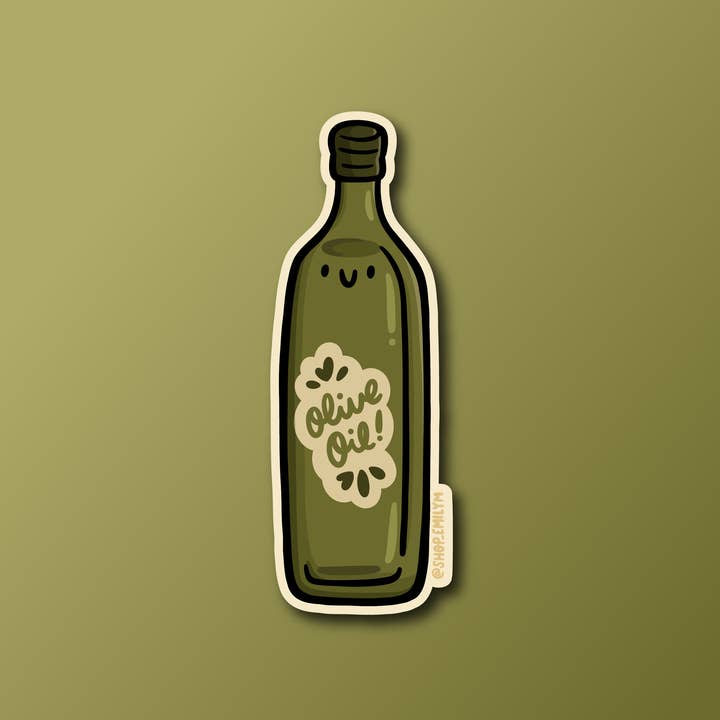 Olive Oil Sticker for wholesale by Shop Emily M