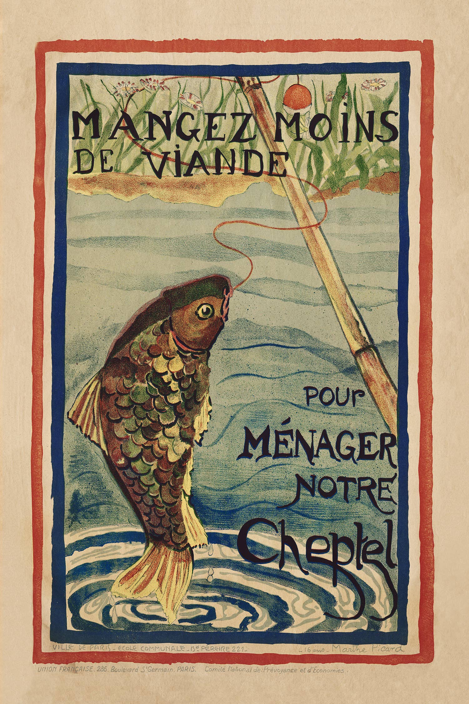 Capricorn Press - Wholesale Art Print - Vintage French Fish2