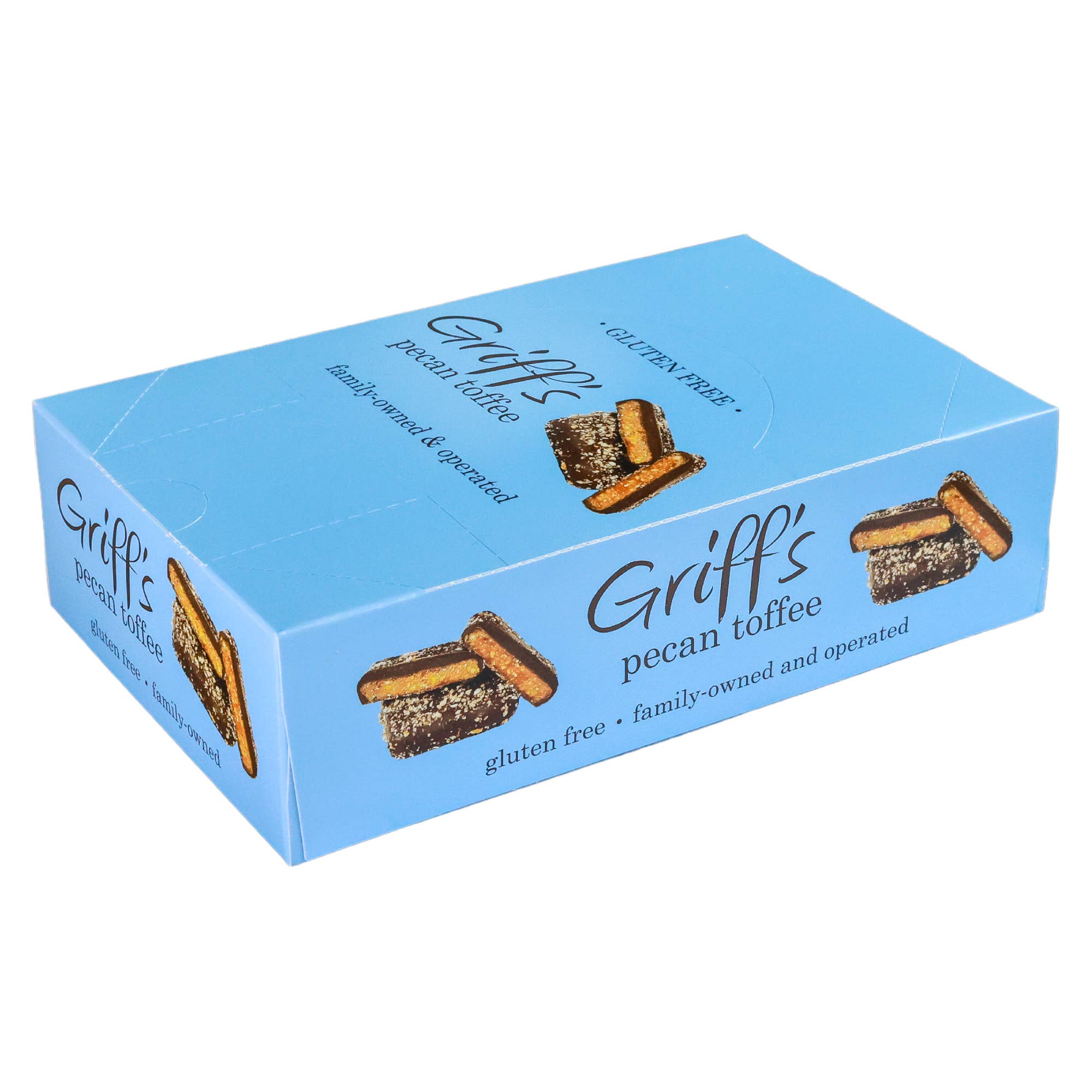 Griff's Toffee - Vente Caramel anglais - Caramel aux pacanes Griff's - 1 oz de caramel au chocolat noir6