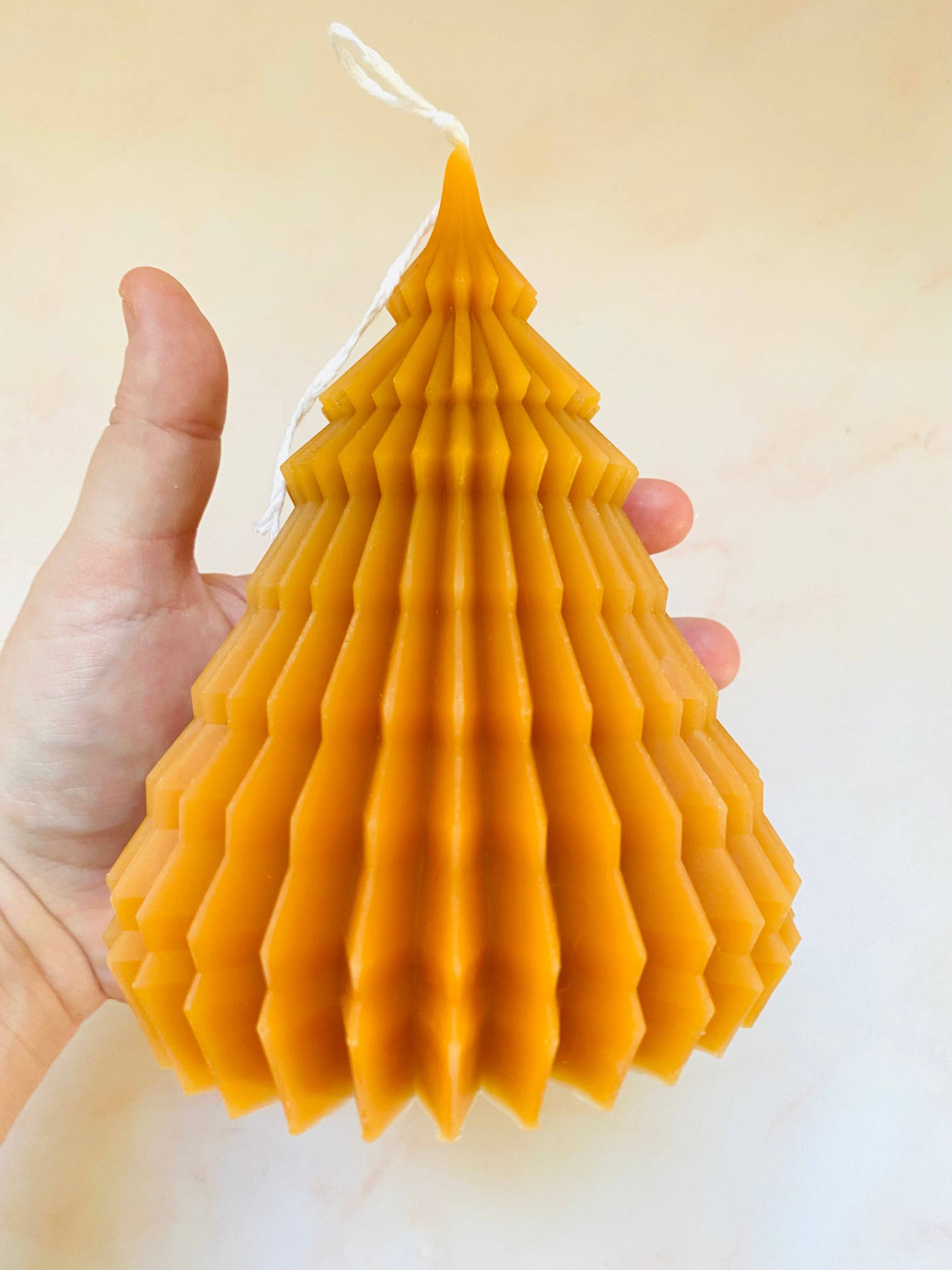 Maple + Love - Wholesale Novelty Candle - Large Origami Christmas Tree Beeswax Candle8