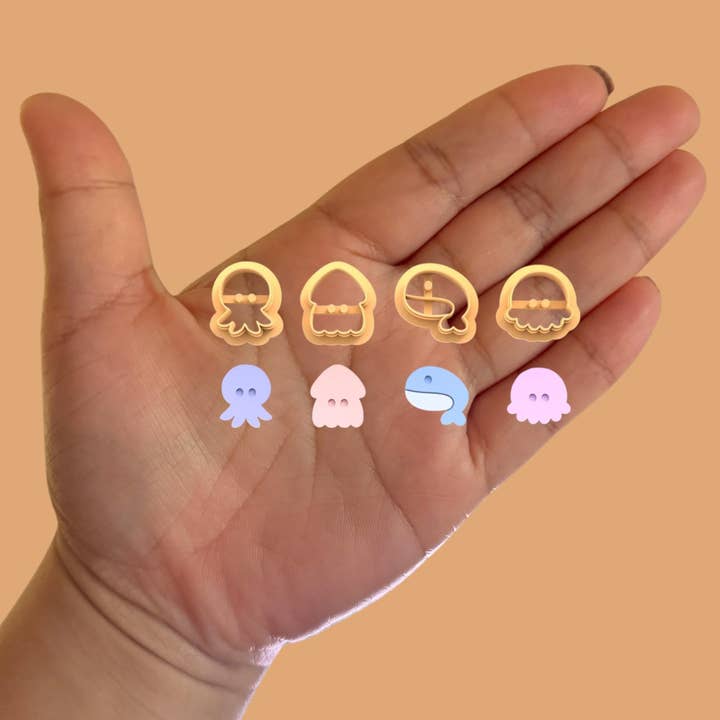 Pack d'animaux marins dodus, emporte-pièces en argile d'été, pour la vente par Roussell Prints and Demand LLC